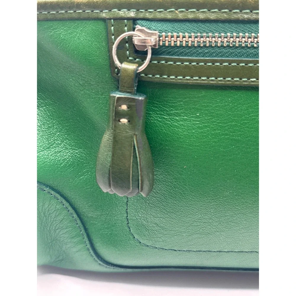 Vintage‎ Coach 7465 Hamilton Kelly Green Leather Satchel Handbag